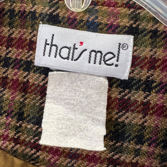 Vintage Thats Me Blazer size 5/6 M Plaid Tan Brown Pockets Lined Academia - Picture 5 of 5